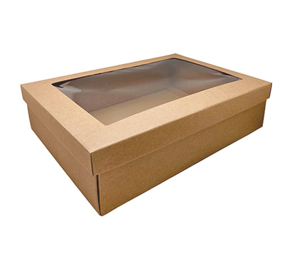 Easy Fold Window Large Shirt Box PACK-Natural