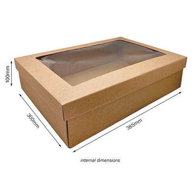 Easy Fold Window Large Shirt Box PACK-Natural #3