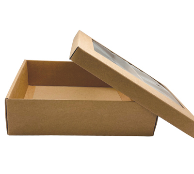 Easy Fold Window Small Shirt Box PACK-Natural #2