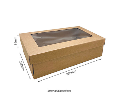 Easy Fold Window Small Shirt Box PACK-Natural #3