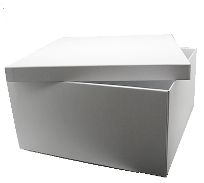 CASEMADE FOLD-UP LARGE GIFT BOX-White Linen #2