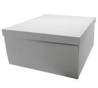 CASEMADE FOLD-UP LARGE GIFT BOX-White Linen