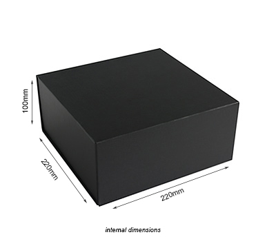 MAGNETIC LID 22cm BOX-Black Linen #5