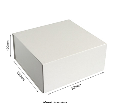 MAGNETIC LID 22cm BOX-White Linen #5
