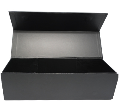 MAGNETIC LID SINGLE BOX-Black Linen #3