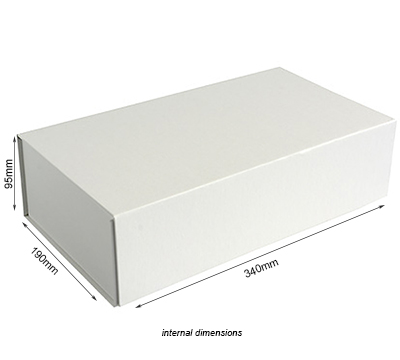 MAGNETIC LID DOUBLE BOX-White Linen #5