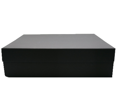 MAGNETIC LID TRIPLE BOX-Black Linen