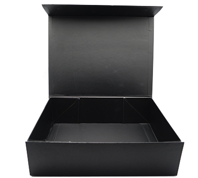 MAGNETIC LID TRIPLE BOX-Black Linen #3