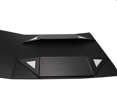 MAGNETIC LID TRIPLE BOX-Black Linen #4