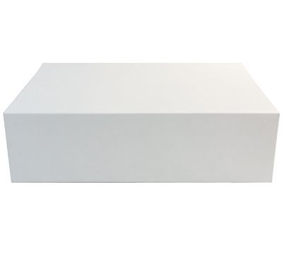 MAGNETIC LID TRIPLE BOX-White Linen #1