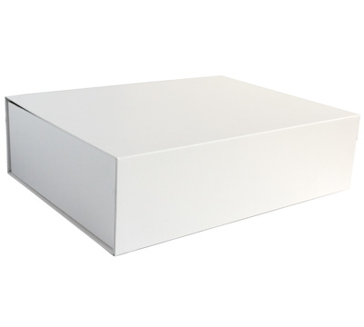 MAGNETIC LID TRIPLE BOX-White Linen #2