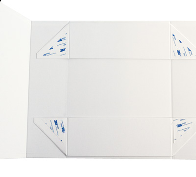 MAGNETIC LID TRIPLE BOX-White Linen #4