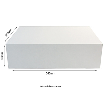 MAGNETIC LID TRIPLE BOX-White Linen #5