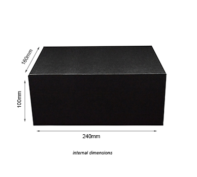 MAGNETIC LID SMALL BOX-Black Linen #3