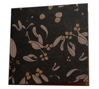 GIFT CARD OZ FOLIAGE-Black-Gold-White on Kraft