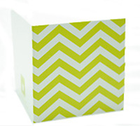 GIFT CARD CHEVRON-Chartreuse-White
