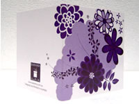 GIFT CARD FLORAL ORIENTAL-Aubergine on White