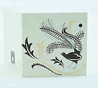 GIFT CARD LYREBIRD-Black/Silver/Champagne on White
