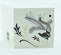 GIFT CARD LYREBIRD-Black-Silver-Champagne on White