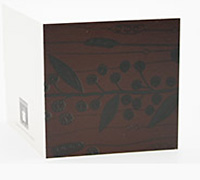 GIFT CARD NATIVE BLOSSOM-Black on Chocolate