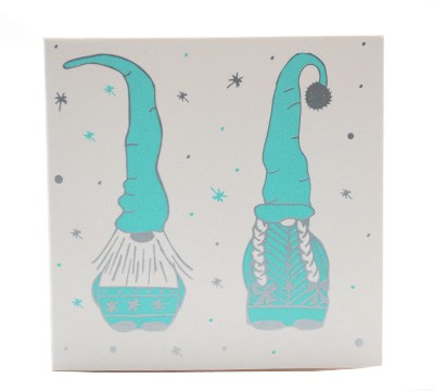 GIFT CARD NORDIC GNOMES-Silver/Tiffany on White
