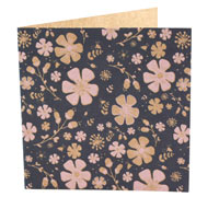 GIFT CARD PRETTY BLOOMS-Navy-Pale Pink on Kraft
