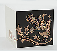 GIFT CARD PETITE LYRE-Copper on Chocolate
