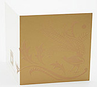 GIFT CARD PETITE LYRE-Dark Gold on Gold