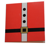 GIFT CARD SANTA SUIT-Scarlet-White on White