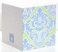 GIFT CARD VICTORIAN-Pale Blue-Pistachio on White