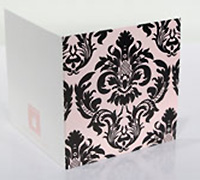 GIFT CARD VICTORIAN-Black on Pale Pink
