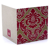 GIFT CARD VICTORIAN-Gold-Scarlet on Kraft