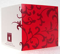 GIFT CARD FLORENTINE- Dark Red on Scarlet