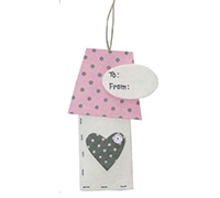 GIFT TAG PACK-HOUSE-Pink