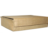 JUTE HAMPER BOX with LID-Natural