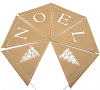 JUTE NOEL BUNTING-Natural-White