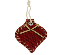 CHRISTMAS DECO PACK-BAUBLE-Red Jute