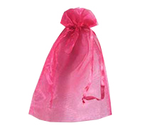 ORGANZA BAG LARGE-Hot Pink