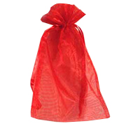 ORGANZA BAG LARGE-Red