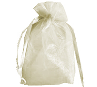 ORGANZA BAG SMALL-Antique White