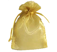 ORGANZA BAG SMALL-Bright Gold
