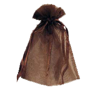 ORGANZA BAG SMALL-Brown