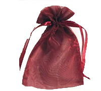 ORGANZA BAG SMALL-Burgundy