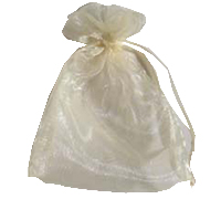 ORGANZA BAG SMALL-Cream