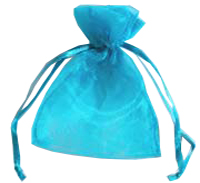 ORGANZA BAG EXTRA SMALL-Aqua