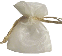ORGANZA BAG EXTRA SMALL-Cream-Gold
