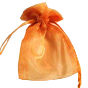TWO TONE ORGANZA BAG EXTRA SMALL-Orange-Gold