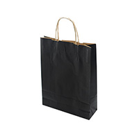 GIFT PAPER BAG SMALL-Black Natural Kraft