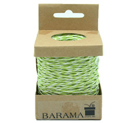 2mm TWO TONE PAPER STRING-Lime-White