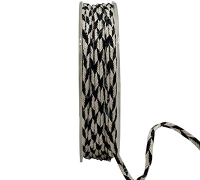4mm SOUTACHE CORD-Black-Natural